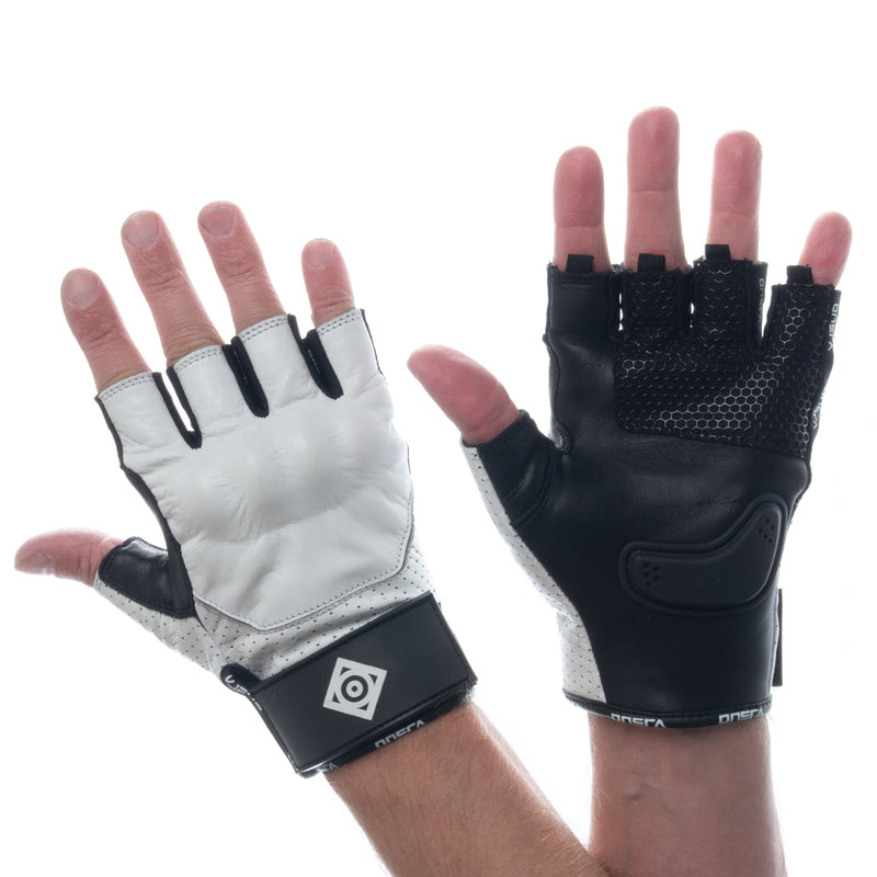 ULTRALIGHT Short-Finger WHITE Longboard Gloves