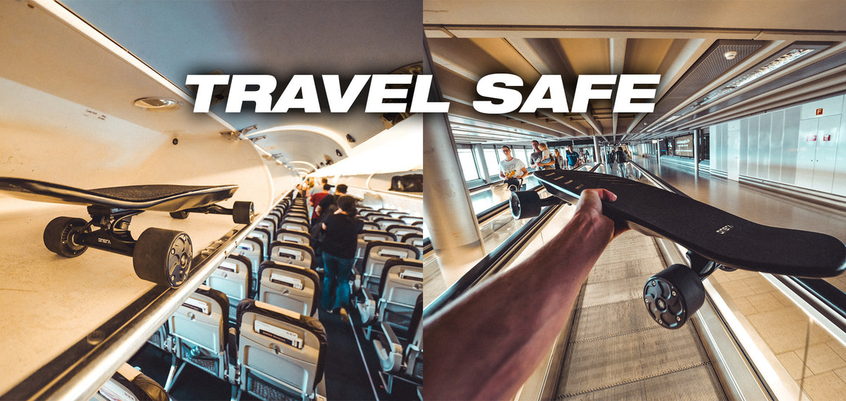 ONSRA ZENO on a train and at an airport – "Travel safe"