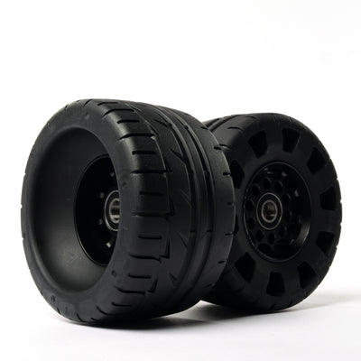 Onsra 115mm x 65mm 70A black rubber electric skateboard wheel with street tread pattern