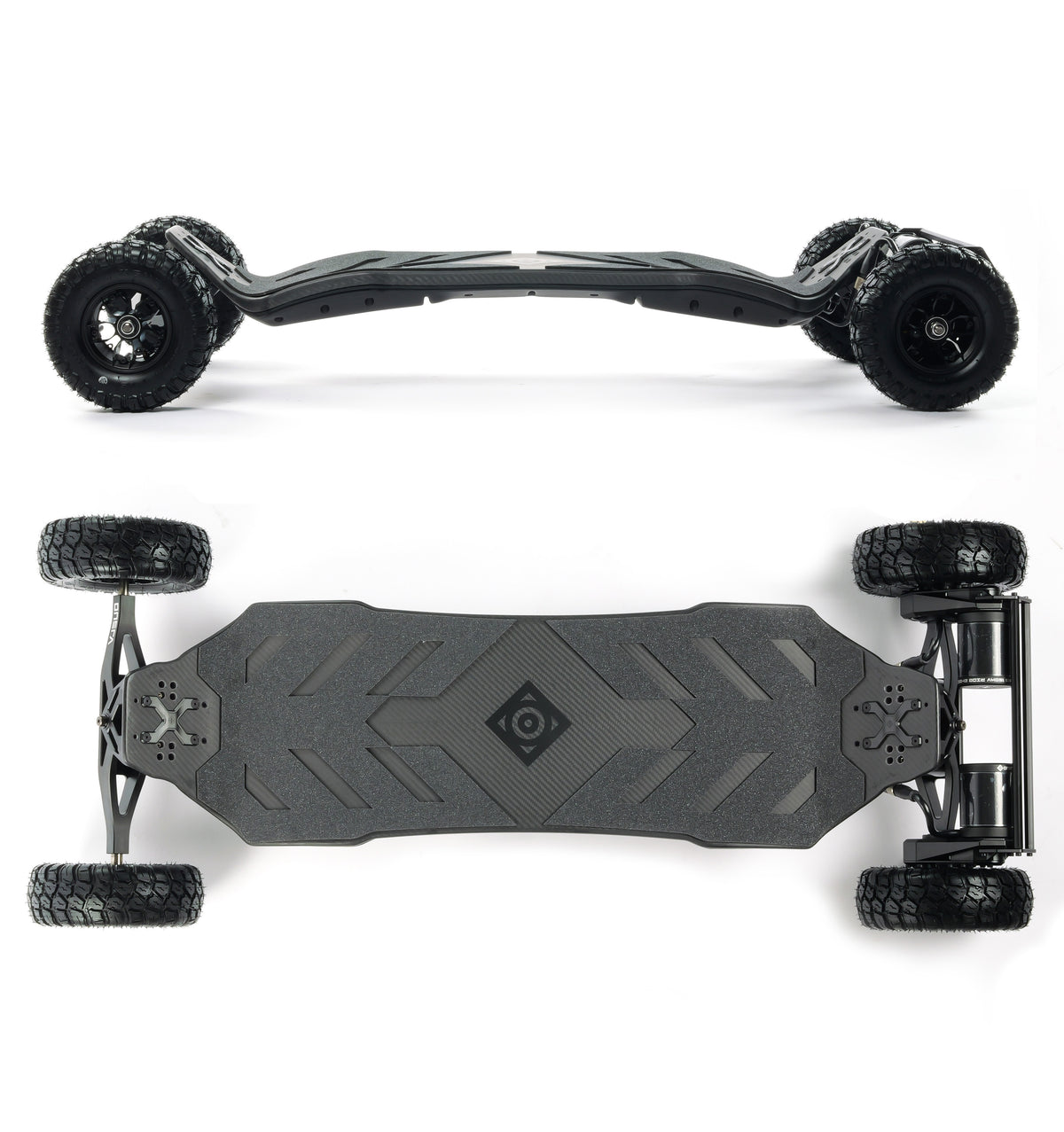 VELAR electric longboard with CNC gear drive, high-torque drivetrain, off-road wheels, and precision-machined components for powerful all-terrain performance.