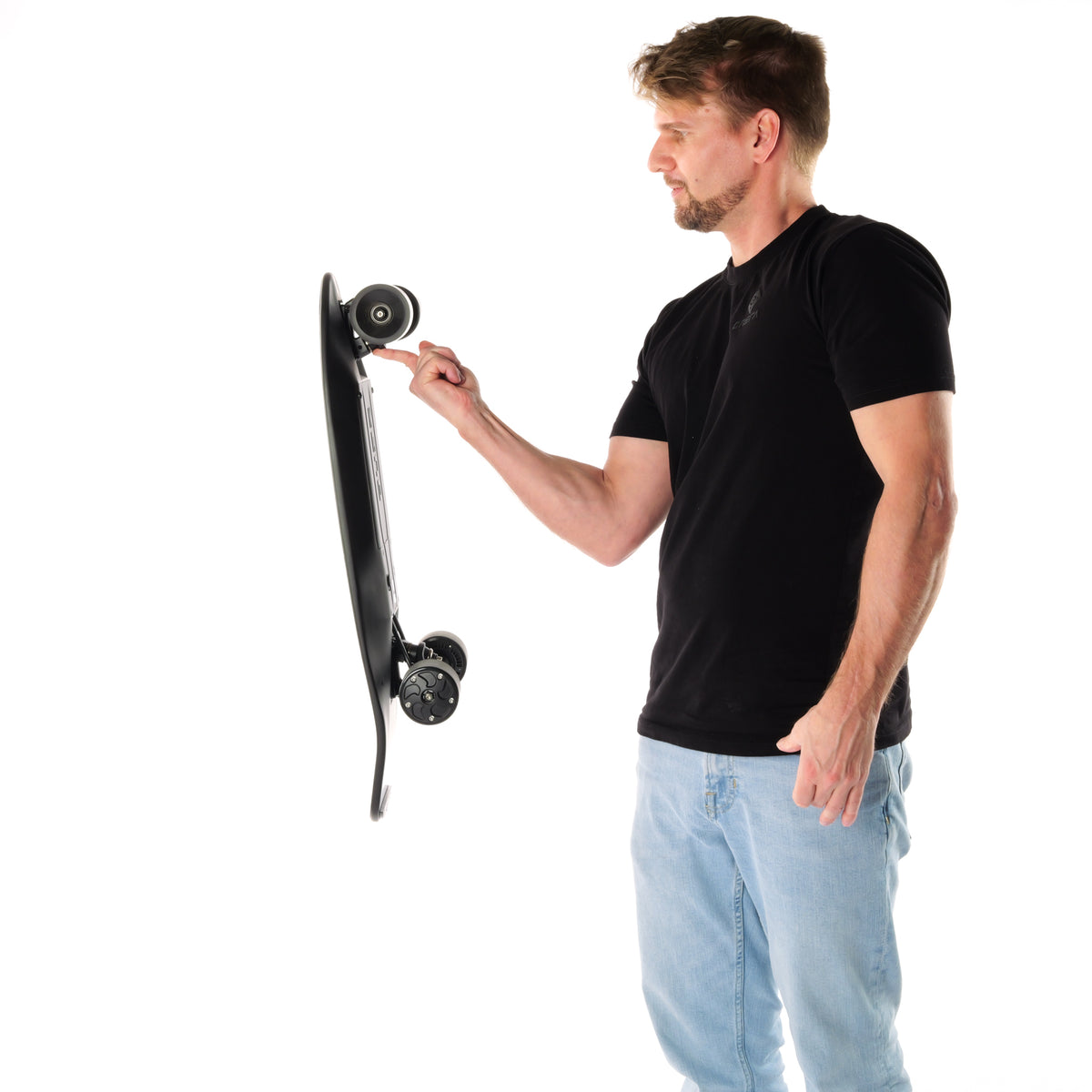 Rider holding the ONSRA ZENO vertically