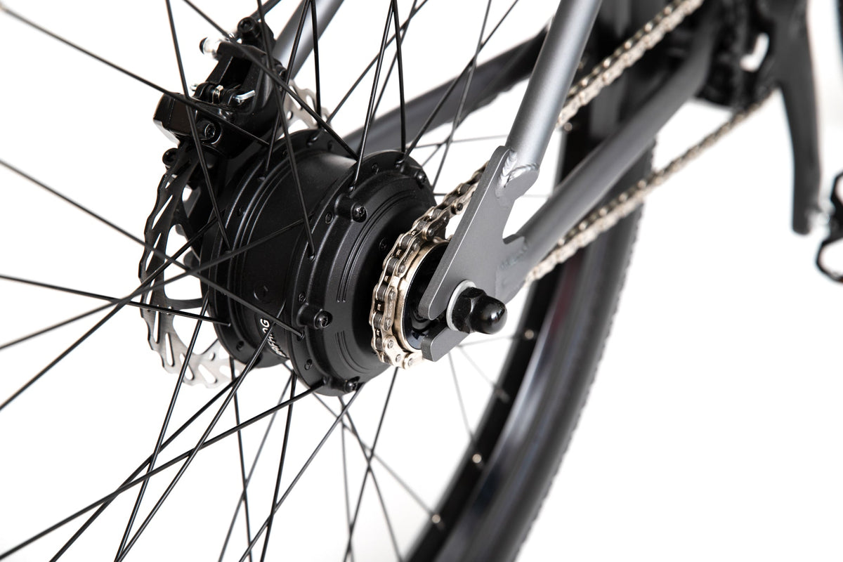 ONSRA VANDAL electric bike rear hub motor close-up