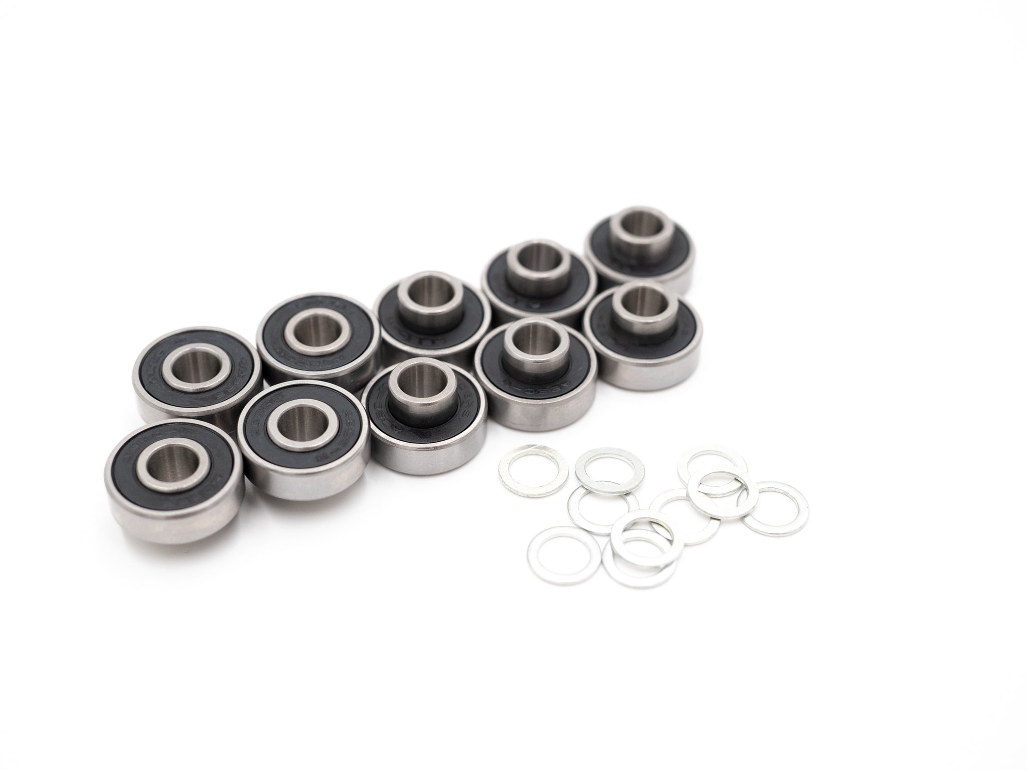 608RS 8mm Skateboard Bearings with integrated Spacers